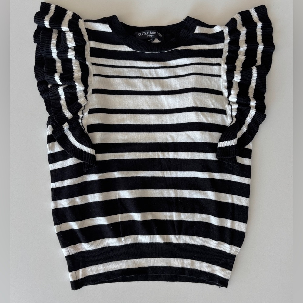 Central Park West Monochrome Striped Top